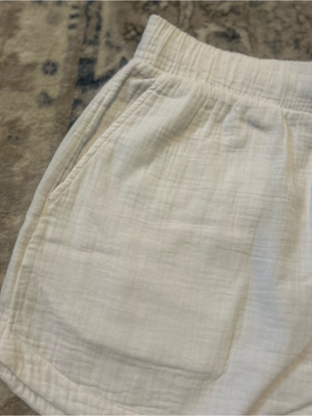 Calla White Drawstring Women’s Lounge Shorts - Picture 2 of 9
